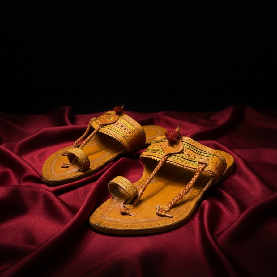 The Caramel Stitch - Men's Kolhapuris