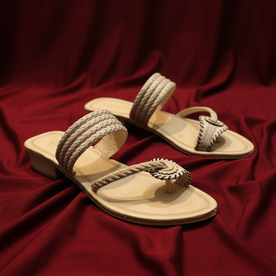 The Ivory Braids - Women's Kolhapuris