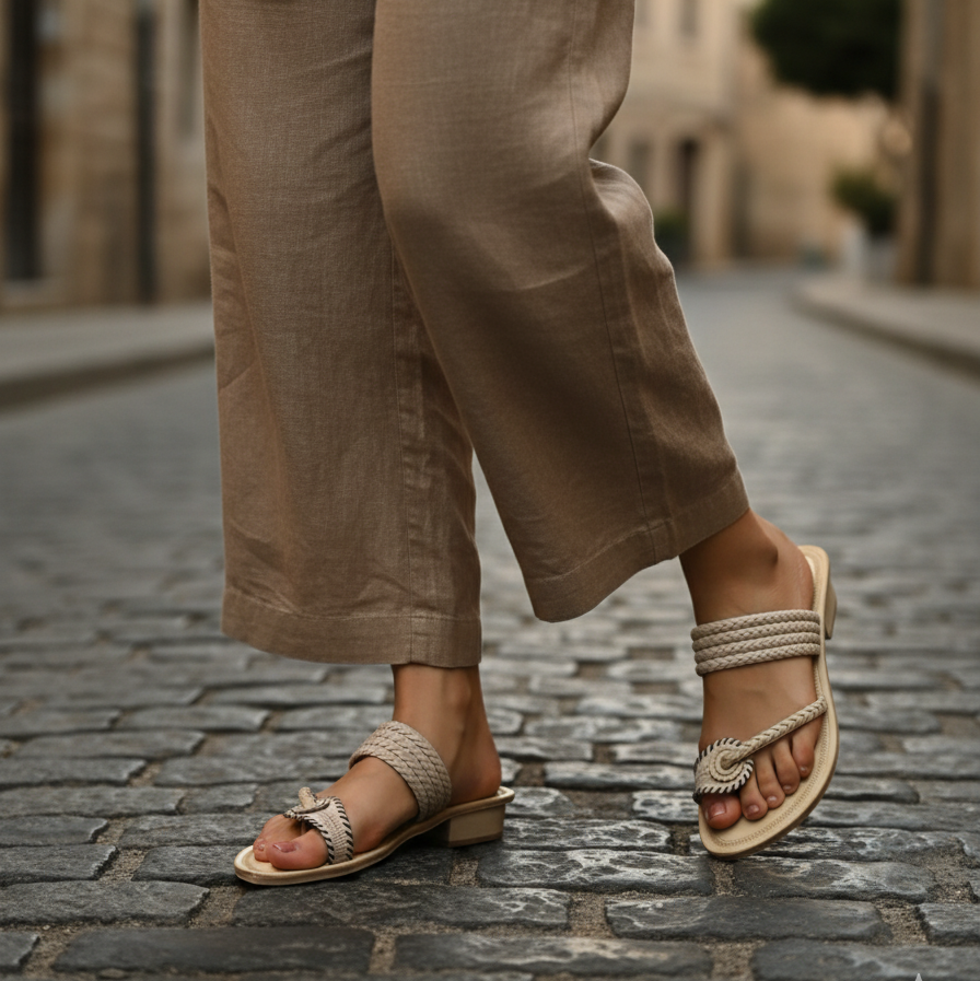 The Ivory Braids - Women's Kolhapuris