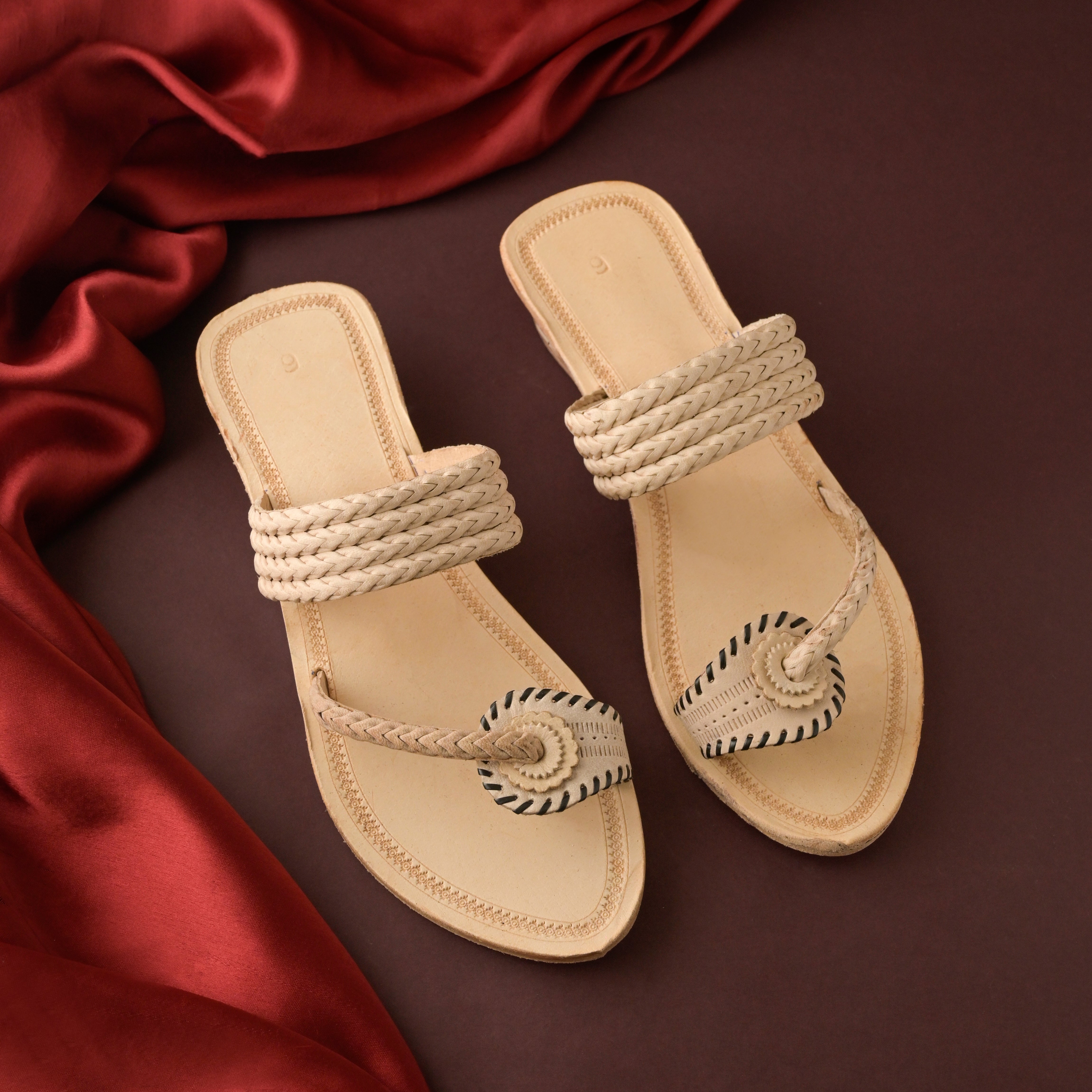 The Ivory Braids - Women's Kolhapuris