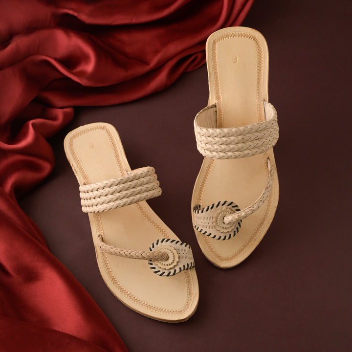 The Ivory Braids - Women's Kolhapuris